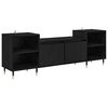 vidaXL TV Cabinet 160 x 35 x 55 cm Black Oak Engineered Wood