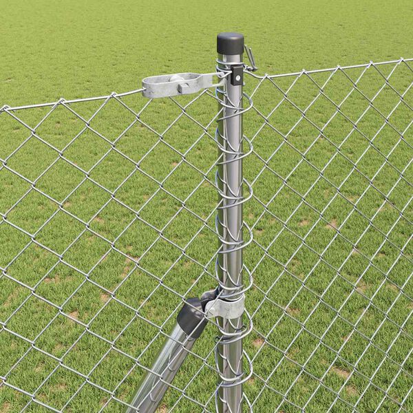 vidaXL Fence Post Silver 10 x 1.6 m (40 x 40 mm mesh) Steel