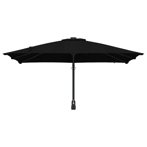 vidaXL Garden Parasol Black 248.5 x 247.5 x 160 cm Fabric