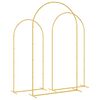 vidaXL Wedding Arch 3 pcs Gold Steel