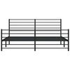 vidaXL Metal Bed Frame without Mattress with Footboard Black 193x203cm