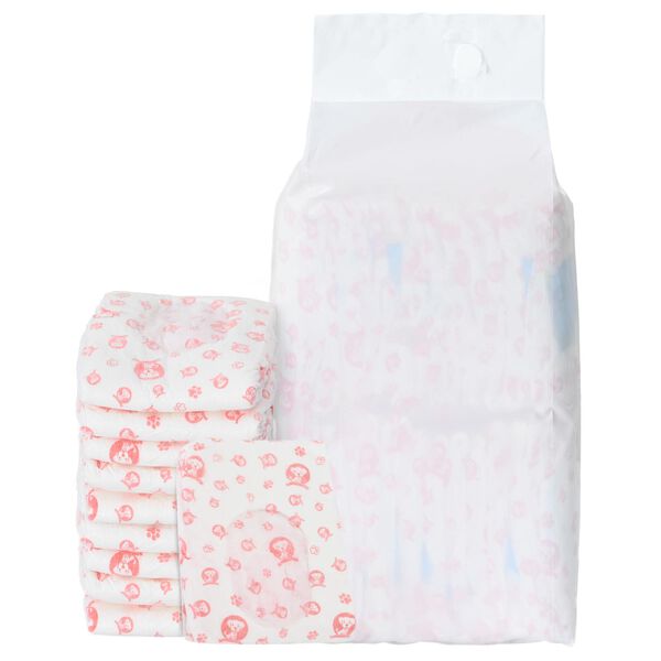 vidaXL Disposable Dog Diaper Female 30 pcs White L