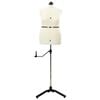 vidaXL Adjustable Dress Form Female Height Adjustable Cream L Velvet