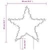 vidaXL Christmas Light Decoration with Spikes Star 115 LEDs 85 cm
