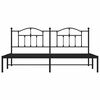vidaXL Metal Bed Frame without Mattress with Headboard Black 193x203cm