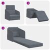 vidaXL Sofa Bed Dark Grey 65 x 80 x 83 cm Velvet