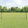 vidaXL Fence with Post Grey 0.5 x 10 m Steel and PVC