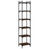vidaXL Bookcase 6-Tier Brown Oak 40x30x188 cm Engineered Wood