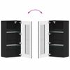 vidaXL Wall-mounted Cabinet Black 55 x 29 x 100 cm Engineered Wood