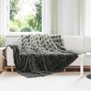 vidaXL Faux Rabbit Fur Blanket Dark Grey 240 x 270 cm Polyester