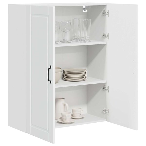 vidaXL Kitchen Cabinet with Shelf High Gloss White 80 x 31 x 100 cm
