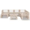 vidaXL 8 Piece Garden Pallet Lounge Set Pinewood