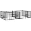 vidaXL Outdoor Dog Kennel Steel 7.51 m&sup2;
