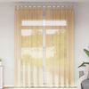 vidaXL Voile Curtains with Loops 2 pcs Sand 140x260 cm