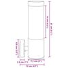 vidaXL Outdoor Wall Light Black 12 x 8.5 x 27 cm