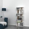 Homemania Bookcase Tablero 60x20x156.6 cm White and Walnut