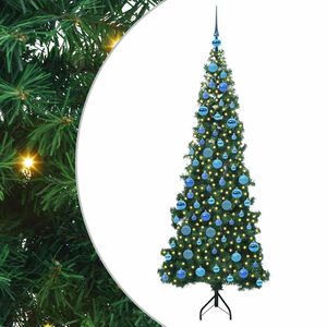 vidaXL Corner Artificial Christmas Tree Green 180 cm PVC and Metal