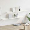vidaXL Floating Shelf Wall-mounted 2 pcs White 100 x 18 x 2.5 cm Steel