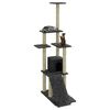 vidaXL Cat Tree with Sisal Scratching Posts Dark Grey 155 cm