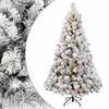 vidaXL Artificial Hinged Christmas Tree 180 cm 300 LEDs Warm White