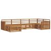 vidaXL Outdoor Sofa Set 6 pcs Natural Solid Acacia Wood