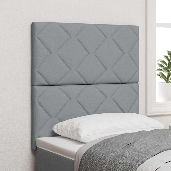 vidaXL Headboard with Headboard Light Grey 80 cm Faux Leather