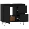 vidaXL Bathroom Cabinet Black 65x33x60 cm Engineered Wood