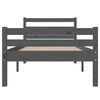 vidaXL Bed Frame without Mattress Grey Solid Wood 100x200 cm