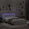vidaXL Bed Frame with LED without Mattress White 135x190 cm Double