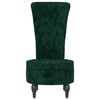 vidaXL High Back Chair Dark Green Velvet Button Design
