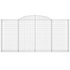 vidaXL Arched Gabion Baskets 30 pcs 300x30x140/160 cm Galvanised Iron