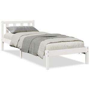 vidaXL Extra Long Bed Frame without Mattress White 80x220 cm Solid Wood Pine