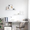 vidaXL Wall Shelf 2 pcs White Marble 80 x 9 x 3 cm Engineered Wood