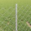 vidaXL Fence with Post Silver 0.4 x 25 m Steel
