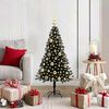 vidaXL Christmas Tree with 150 LEDs with Stand Black 120 cm PVC