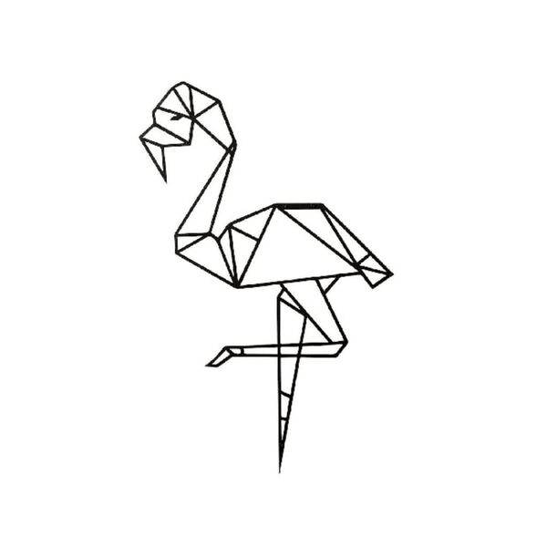 Homemania Wall Decoration Flamingo 31x50 cm Steel Black