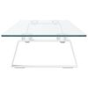 vidaXL Monitor Stand White 100x20x8 cm Tempered Glass and Metal