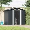 vidaXL Garden Storage Shed Anthracite Steel 204x132x186 cm