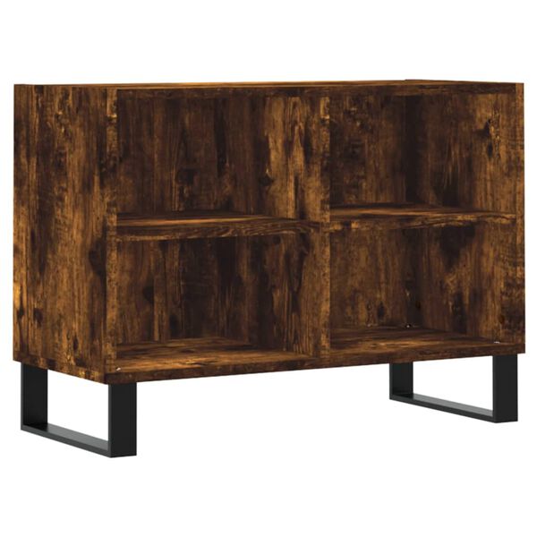 vidaXL TV Cabinet Smoked Oak 69.5x30x50 cm Engineered Wood