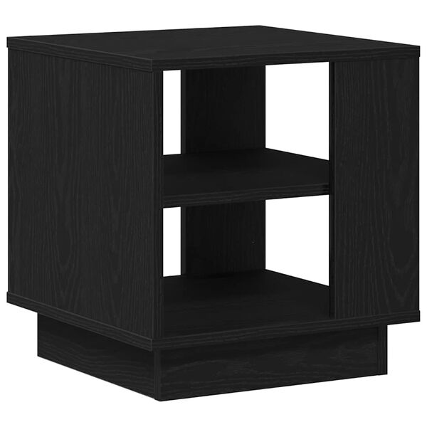 vidaXL Coffee Table Black Oak 40 x 40 x 43 cm Engineered Wood