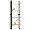 vidaXL 4-Tier Book Cabinet 60x30x140 cm Solid Pine Wood