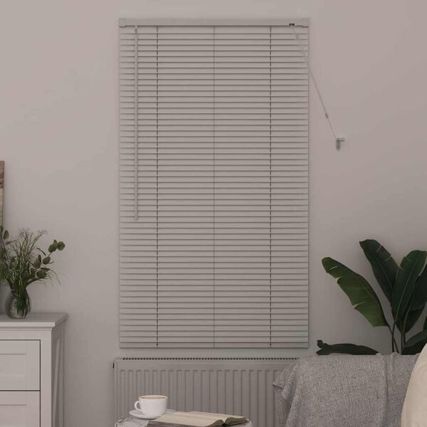 vidaXL Venetian Blinds Height Adjustable White 130 x 75 cm Aluminium