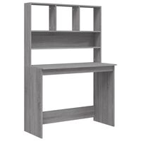vidaXL Desk with Shelves Grey Sonoma 102x45x148 cm Engineered Wood