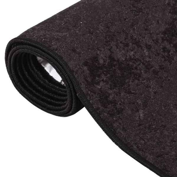 vidaXL Rug Washable 120x180 cm Anthracite Anti Slip