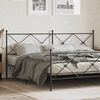 vidaXL Metal Headboard Black 193cm