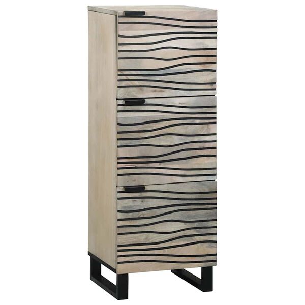 vidaXL Media Storage Cabinets & Racks White and Black 40 x 33 x 110 cm