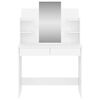 vidaXL Dressing Table with Mirror White 96x39x142 cm