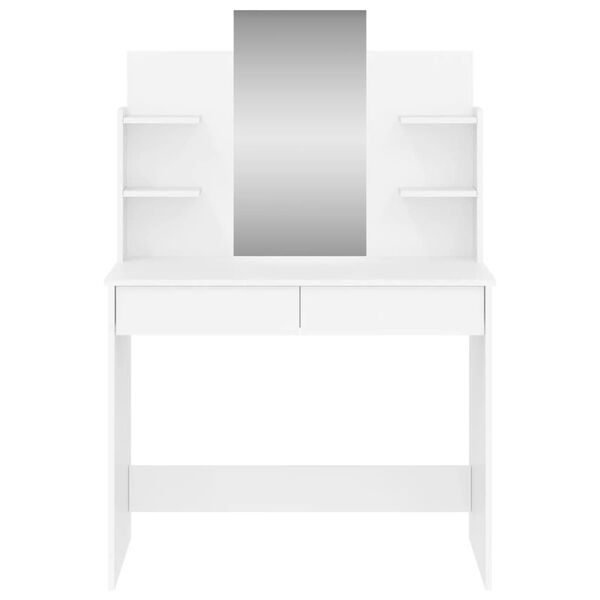 vidaXL Dressing Table with Mirror White 96x39x142 cm