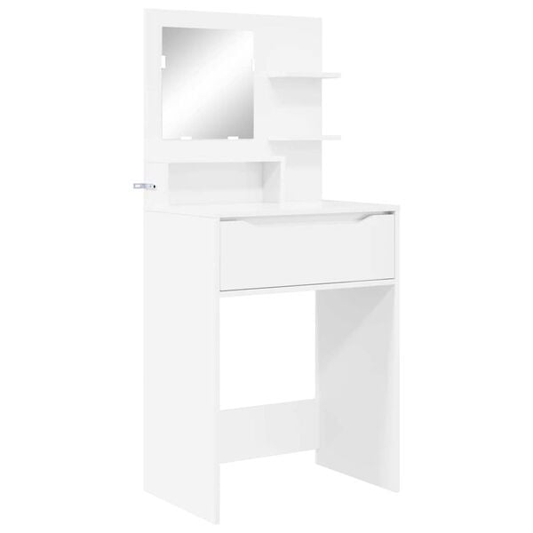 vidaXL Bedroom Dressing Tables High Gloss White 80 x 39.6 x 135 cm