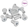 vidaXL Lock Nut 12 pcs Nickel M6 x 15 mm Steel